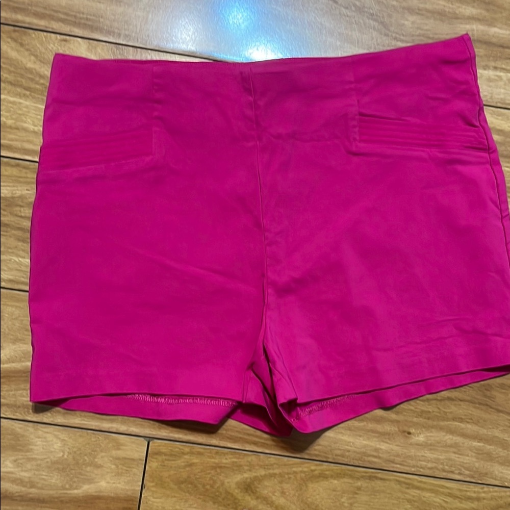 Joe B High Waist Pink Shorts Vibrant Cotton Blend
